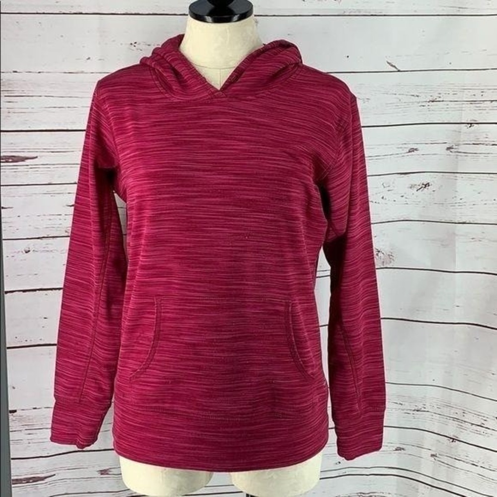 BCG Violet Heather Athletic Hooded Pullover Sweater Womens Small Purple Hoodie